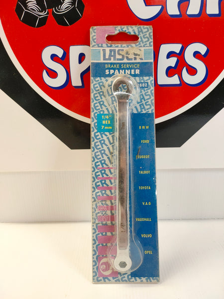 Laser 2602 Brake Service Spanner 1/4" x 7mm Hex