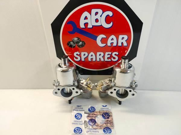 SU AVC981T HS6 Pair Carburettors Austin Healey 3000 MKII BJ7 6-cyl 1962-1964