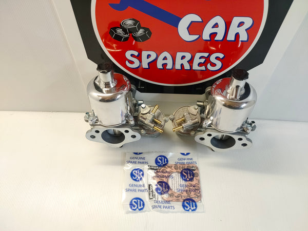 SU AVC981T HS6 Pair Carburettors Austin Healey 3000 MKII BJ7 6-cyl 1962-1964
