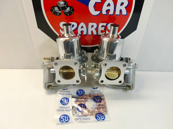 SU AVC981T HS6 Pair Carburettors Austin Healey 3000 MKII BJ7 6-cyl 1962-1964