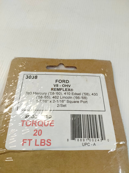 Remflex 3038 Ford V8 OHV Exhaust Manifold Gaskets