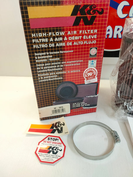 K&N RF-1025 High Flow Universal Clamp-On Engine Filter (Car & Bike)