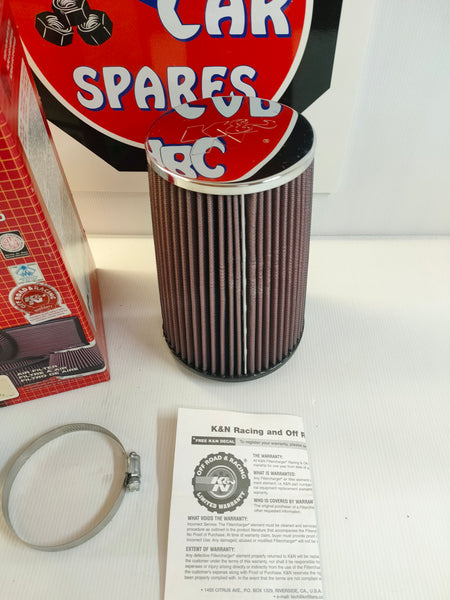 K&N RF-1025 High Flow Universal Clamp-On Engine Filter (Car & Bike)