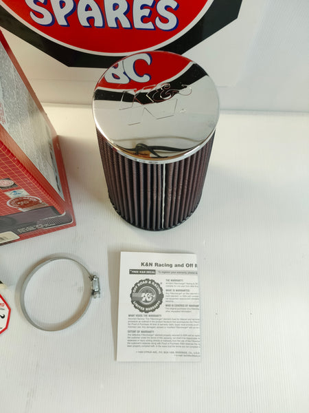 K&N RF-1025 High Flow Universal Clamp-On Engine Filter (Car & Bike)
