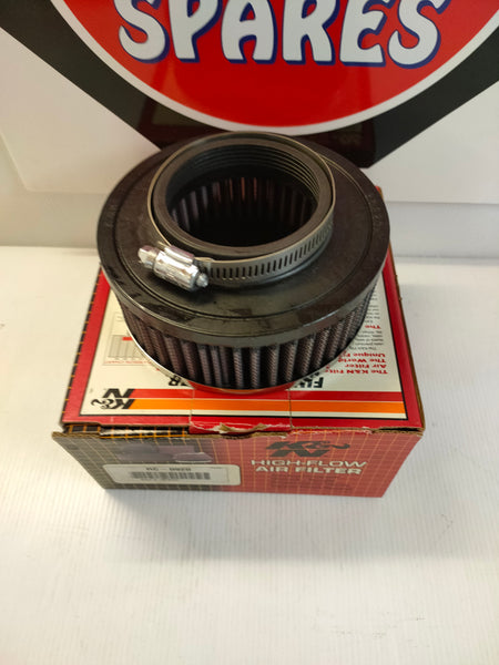 K&N RC-0920 Universal Reusable Air Filter Chrome (2" High)
