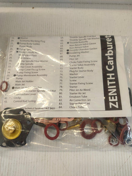 SU Zenith ZSK11 B32PBI-5 Carburettor Service Kit - Pair (Jaguar MK2 2.4)