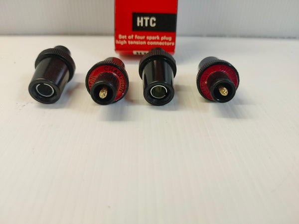 Champion HTC 'Red' Set of 4 Spark Plug HT Connectors / Caps